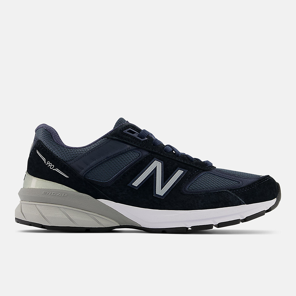 New Balance MADE in USA 990v5 Core Shoes Navy with Silver